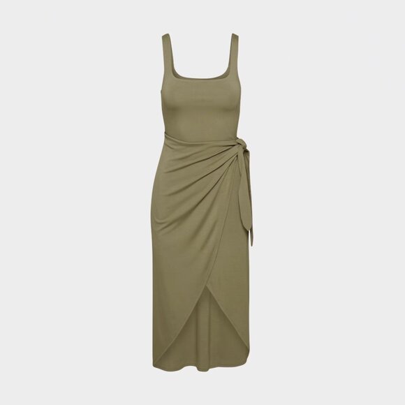 BNWT Aritzia Saturn Midi Dress in Sundried Olive - Picture 8 of 8